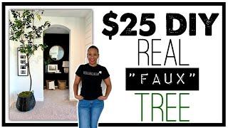 House to Home UPDATE | $25 DIY REAL FAUX TREE | Living Room Decor Idea + Teddy Blake Handbag Review