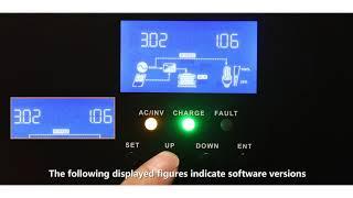 SRNE hybrid solar inverter- Introduction to boot-up and display