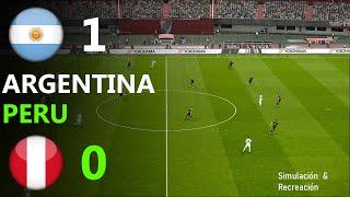  Argentina 1-0 Peru / World Championship Qualifiers / Highlights - Video Game Simulation