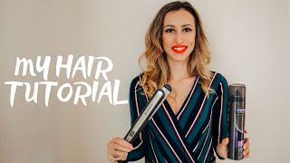 My Hair Tutorial - Curling Hair with Straightener and all the Products I Use