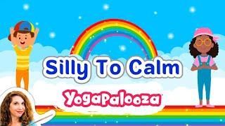 Silly to Calm: Quick kids yoga movement break complete with dancing and breathing.