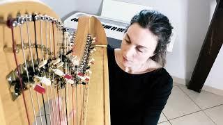 Tamsin Dearnley plays Bach Cello Suite no. 1 in G major BWV 1007: II (Allemande) - Lever Harp Solo
