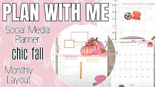 MONTHLY LAYOUT PLAN WITH ME | CLASSIC HAPPY PLANNER | CHIC FALL LIVE LOVE POSH