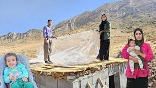 Mr.Ali's Heartwarming Act: Building a Wood Roof for Parisa and Her Baby in the Mountains