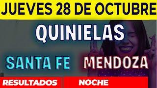 Resultados Quinielas Nocturna de Santa Fe y Mendoza, Jueves 28 de Octubre