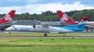 DELIVERY FLIGHT | Luxair DH8D | LX-LQJ | landing at Luxembourg Findel 24