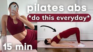 15 MIN hourglass pilates abs workout for a small waist & flat stomach│no equipment