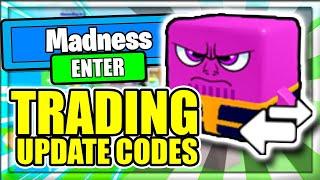 ALL NEW *TRADING* UPDATE CODES! Clicker Madness Roblox