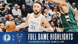 Dallas Mavericks Highlights vs. Milwaukee Bucks | March 1, 2025