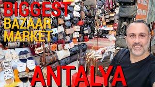 BIGGEST ANTALYA TURKEY MARKET / BAZAAR - FAKE BRANDS & MORE  أكبر شارع تسوق في أنطاليا