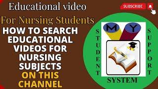 How to search your topic in educational channel My Student Support System