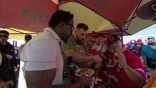 Jason Kelce & Patrick Willis tailgate with 49ers fans | Monday Night Countdown