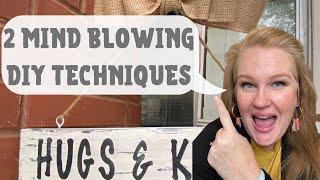 WOW!  2 NEW DIY TECHNIQUES FOR DISTRESSING & STENCILING