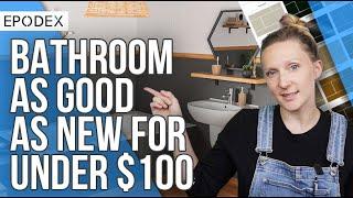 Bathroom as good as new for less than $100 | Forget about laying new tiles with EPODEX's tile paint!