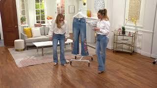 Driftwood Jeans Wyatt Embroidered Flare on QVC