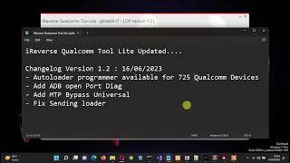 iReverse Qualcomm Tool Lite Updated - Version 1.2 : 16/06/2023