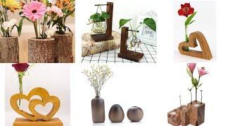 50+ wooden flower vase design ideas || Exclusive wooden flower vase collections || Kather phuldani