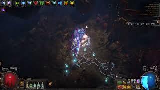 Hexblast mine Class Witch Occultist   POE 3 24 Abomination Map T17