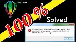 Try restarting your computer and then restarting the program. Coreldraw problem