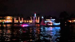 Flying man,boat parade,Miami