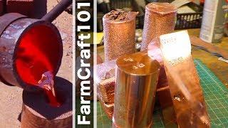 Biggest DIY Copper Melt on YouTube.  60 POUNDS of Copper Into Ingots. FarmCraft101