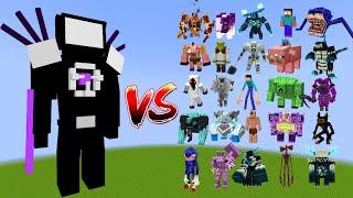 TITAN TV MAN vs All Minecraft Bosses, Shin Sonic, Warden, Wither Storm - Minecraft Mob Battle