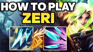 How to Play Zeri ADC - Zeri Gameplay Guide | Best Zeri Build & Runes