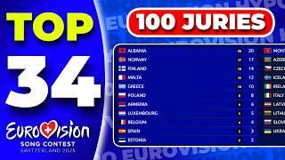 Eurovision 2025 - Extended Voting Simulation | Your Top 34 | 100 JURIES