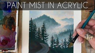 Misty Morning Mountains, How To Paint, Realtime Paint Along Tutorial- Nature's Whispers 63