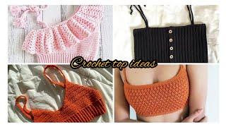 Crochet crop tops/ summer tops/ Pinterest inspired #subscribe #support