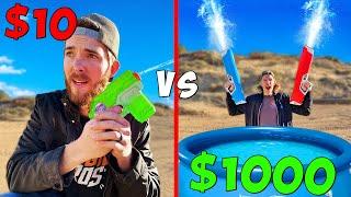 *WORLDS STRONGEST SQUIRT GUN* $10 vs $1000 Super Soakers Battle Royale Budget Challenge!