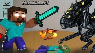 Monster school: Minecraft Vs Alien (Steve life) - Eating Minecraft Animation