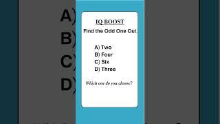 Odd One Out: Even vs Odd Number Challenge! #shorts #oddoneout