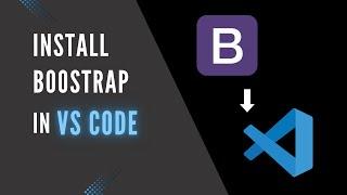 How to install BOOTSTRAP in Visual Studio Code #bootstrao #installation