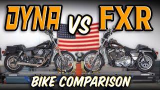 Harley Davidson Dyna (FXDX) VS FXRS - Thrashin Supply Bike Comparison