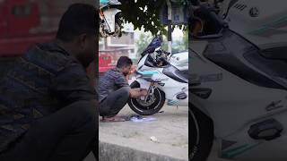 R15 v4 Racing Fender Installed #shortvideo #modifiedbike #modified #bike #youtubeshorts #r15mv4