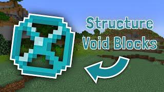 How To Get and Use Structure Void Blocks In Minecraft Java And Bedrock!