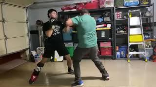 Bro's garage spar : 185lb vs 220lb