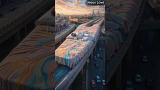 "Jesus on a Rainbow Bed – A Surreal Masterpiece of Faith " #jesus #jesuslovesyou