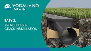 Vodaland - Easy 2 Trench Drain Grass Installation