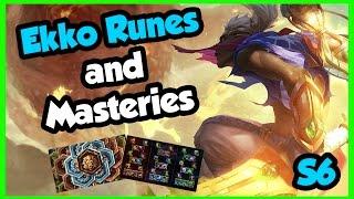 Season 6 Ekko Runes + Masteries