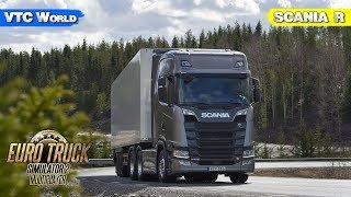 ETS 2    SCANIA R 500л.с. + КОНВОЙ VTC World - Multiplayer / Logitech G27 gameplay