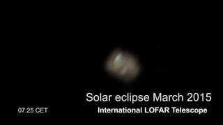 Solar eclipse of March 2015 as seen by the LOFAR RadioTelescope