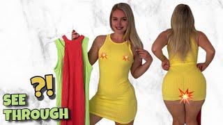 * no bra * no panties * IS THIS SEE THROUGH?!  - Dress Try on 