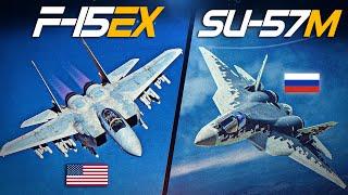 Double The OverKill | Flight Of 2 F-15 EX Eagle Vs Flight Of 2 Su-57 | Digital Combat Simulator |