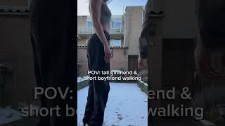 Walking with My Younger and Short boyfriend Cute isn’t it? #tallgirl #tallgirlproblems #watchitag