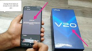 How to change font size and font style in VIVO V20 / VIVO V20 Pro| Text Size in vivo v20