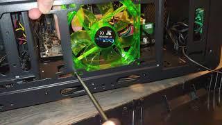 How to install a front fan in a desktop computer case PC AeroCool Cylon RGB Mid Tower