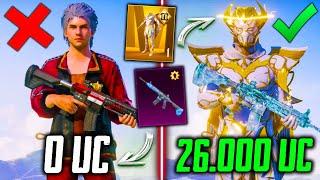 ЛУЧШАЯ ПРОКАЧКА АККАУНТА на 26000 UC В PUBG MOBILE! ВЫБИЛ ЗОЛОТЫЕ МИФИКИ+ПРОКАЧАЛ ЛЕДНИК ПУБГ МОБАЙЛ