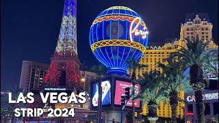 Las Vegas Strip at Night 2024 FULL Walking Tour Vlog & Travel Guide